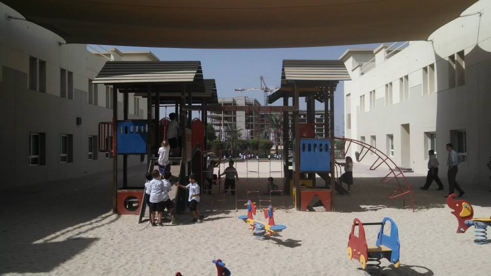 Playing outside at the Nibras International School